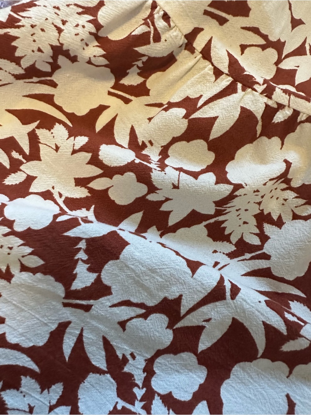100% Cotton Smocked Floral Tiered Maxi Skirt XL Boho Cottagecore - Picture 4 of 10